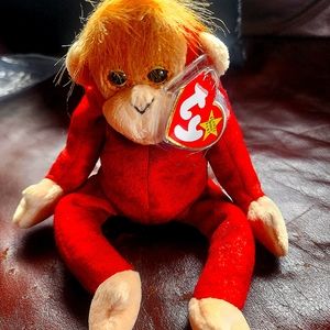 "Sweetheart" the monkey in the original TY Beanie Babies collection.
